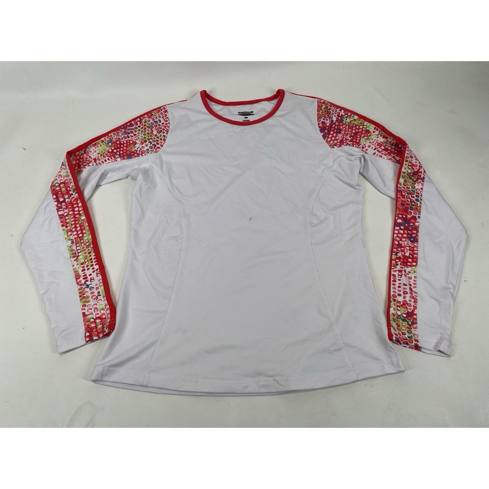 Bolle High Performance Long Sleeve Crew Neck Athletic Womens Top White